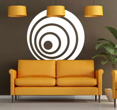 Autocollant mural forme concentrique - TenStickers