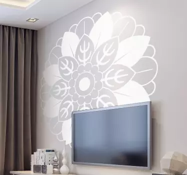 Autocollant mural mandala floral - TenStickers