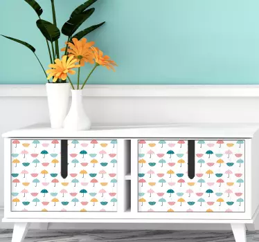 Autocollant mural parapluie - TenStickers