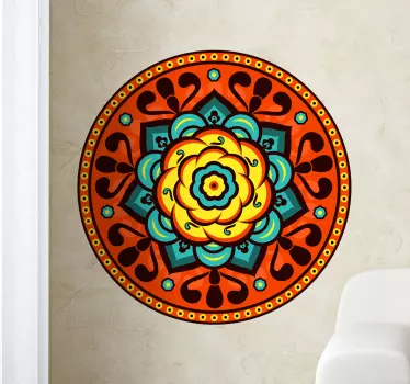 Sticker mural floral rosace - TenStickers