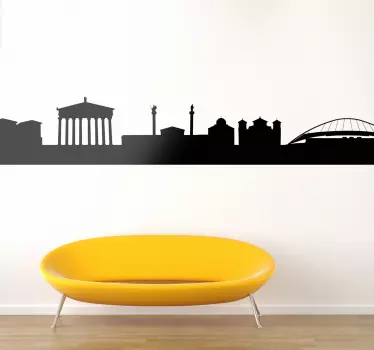 Autocollant mural skyline Athènes - TenStickers