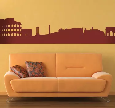 Autocollant mural skyline Rome - TenStickers