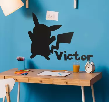 Sticker chambre enfant Pokémon avec nom - TenStickers