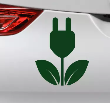 Sticker voiture écologique et électrique - TenStickers