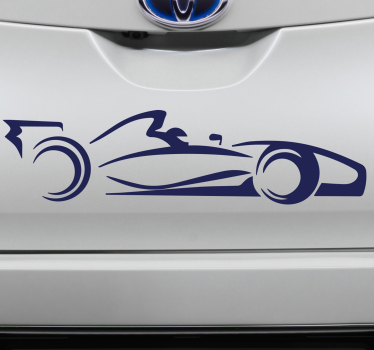 Autocollant Silhouette voiture de course - TenStickers