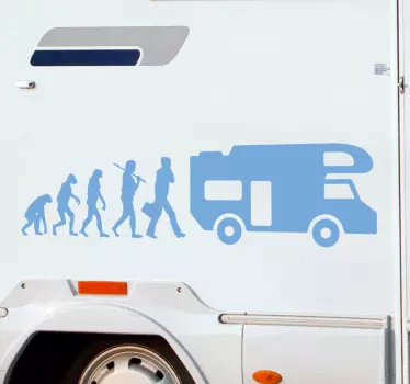Sticker camping-car évolution caravane - TenStickers