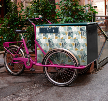 Autocollant vélo arrangement de style géométrique - TenStickers