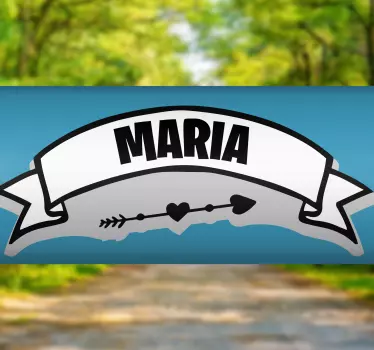 Autocollant vélo bannière de nom personnalisée - TenStickers