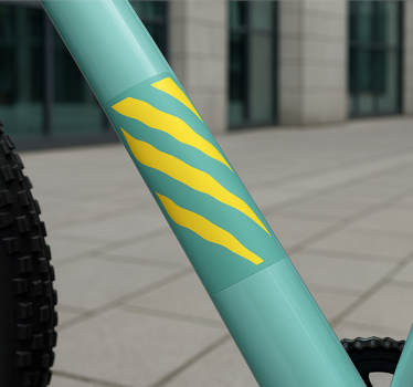 Autocollant vélo cadre rayures tigre - TenStickers
