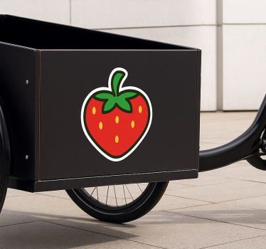 Autocollant vélo cerise douce fraise - TenStickers