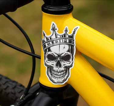 Autocollant vélo crâne noir et blanc - TenStickers