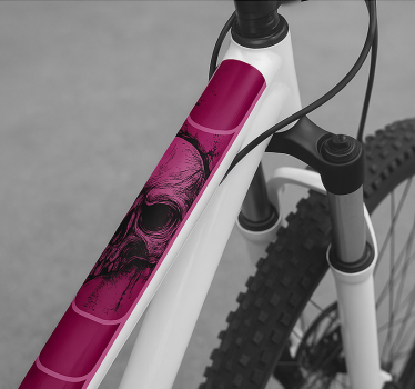 Autocollant vélo croquis de crâne grunge - TenStickers