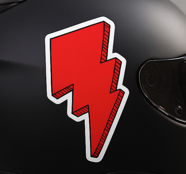 Autocollant vélo éclairs rouges - TenStickers