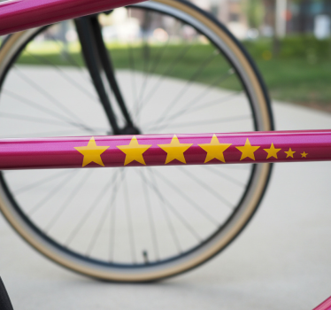 Autocollant vélo Étoile dorée flamboyante - TenStickers