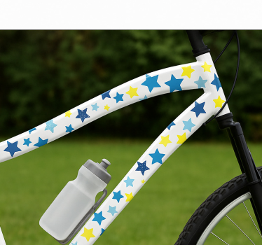 Autocollant vélo étoiles colorées - TenStickers