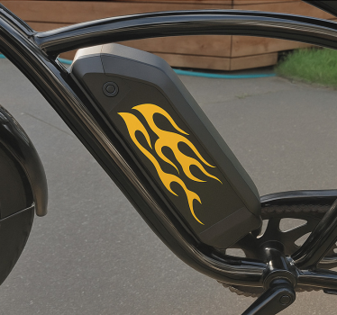 Autocollant vélo flammes de feu - TenStickers