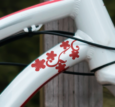 Autocollant vélo fleur élégante - TenStickers