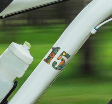 Autocollant vélo fleurs personnalisées - TenStickers