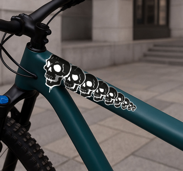 Autocollant vélo graffiti crâne train - TenStickers
