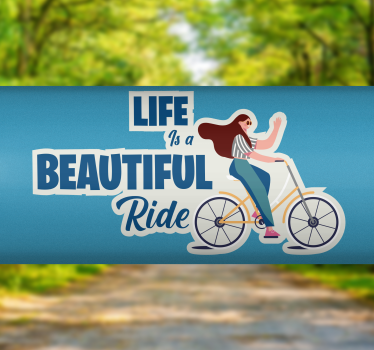 Autocollant vélo illustration d'une belle balade - TenStickers