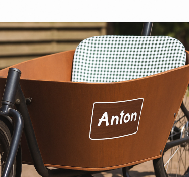 Autocollant vélo imitation bois foncé - TenStickers