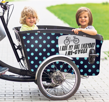 Autocollant vélo je fais du vélo tous les jours - TenStickers