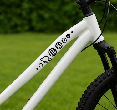 Autocollant vélo ligne planète - TenStickers