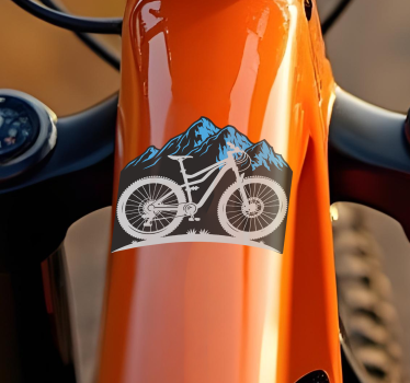 Autocollant vélo montagne bleue - TenStickers
