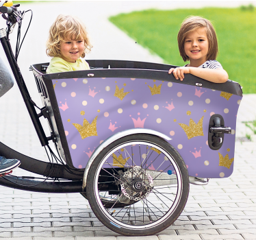 Autocollant vélo motif couronne - TenStickers