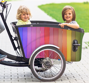 Autocollant vélo motif rayé vibrant - TenStickers