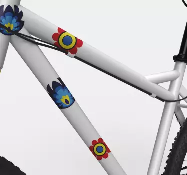 Autocollant vélo motifs fleurs et pétales - TenStickers