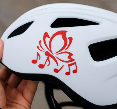 Autocollant vélo notes de musique de papillon - TenStickers