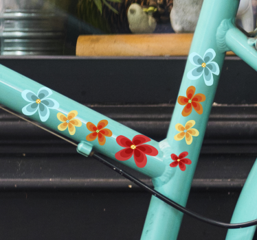 Autocollant vélo pack de fleurs - TenStickers