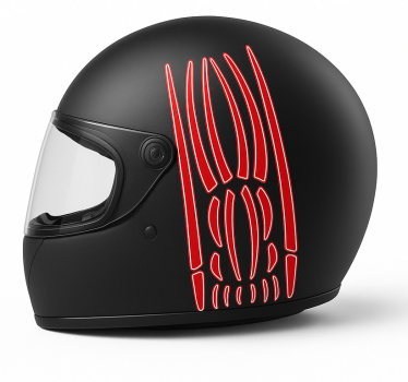 Autocollant vélo rayures rouges courbées - TenStickers