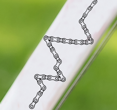 Autocollant vélo rythme cardiaque chaîne de roue - TenStickers