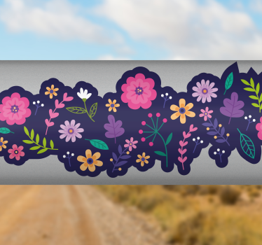 Autocollant vélo ethnique fleurs colorés folklorique - TenStickers