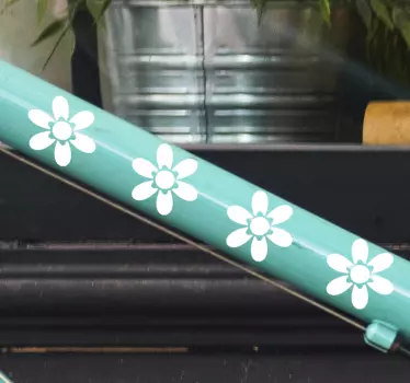 Autocollant vélo de soleil floral - TenStickers