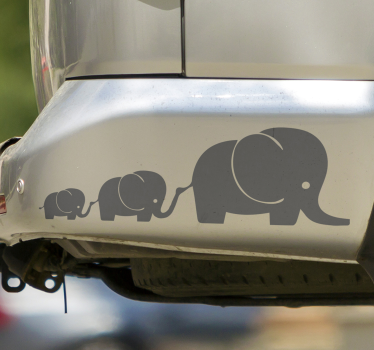 Autocollant Voiture Petits éléphants  - TenStickers