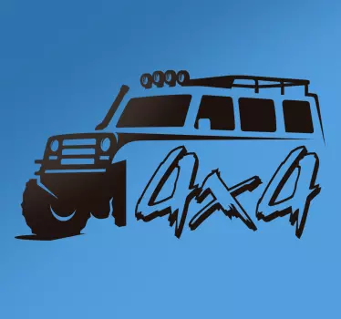 Autocollant Voiture Texte 4x4 - TenStickers