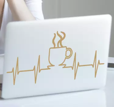 Laptop sticker café sur la peau - TenStickers