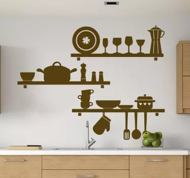 Sticker cuisine de différents ustensiles - TenStickers