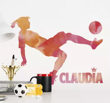 Sticker de joueur de foot avec nom personnalisable - TenStickers