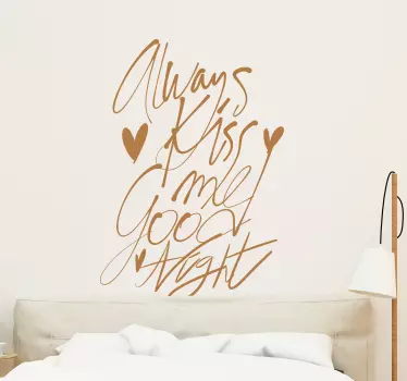 Sticker mural salon always kiss me - TenStickers