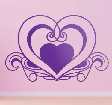 Sticker amour coeur élégant - TenStickers
