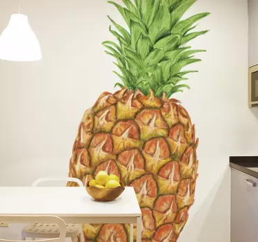 Sticker cuisine ananas aquarelle - TenStickers