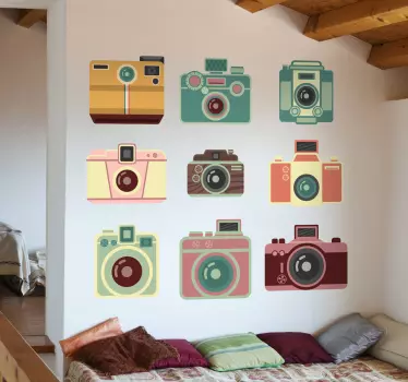 Sticker appareils photos vintage - TenStickers