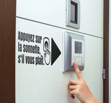 Sticker appuyez sur la sonnette - TenStickers