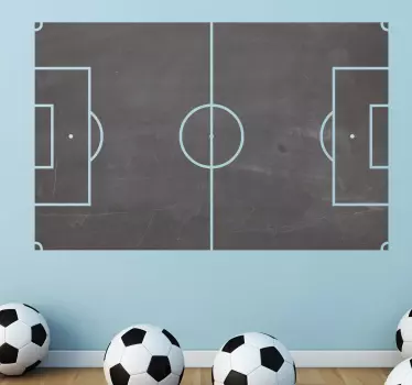 Sticker foot ardoise terrain de foot - TenStickers