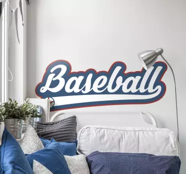 Sticker autres sports design script de baseball classique - TenStickers