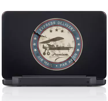 Sticker vintage badge avion - TenStickers